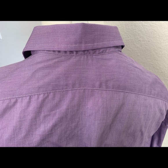Nicole Miller Men's Long Sleeve purple shirt Sz L - Picture 3 of 4